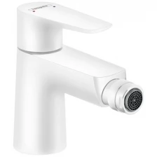 Смеситель для биде, однорычажный, белый, с донным клапаном, Hansgrohe Talis E 71720700